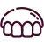 Icon of a row of upper teeth with an even gumline