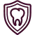 Icon of a shield with a tooth on it