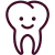 Icon of a tooth with a smiley face on it
